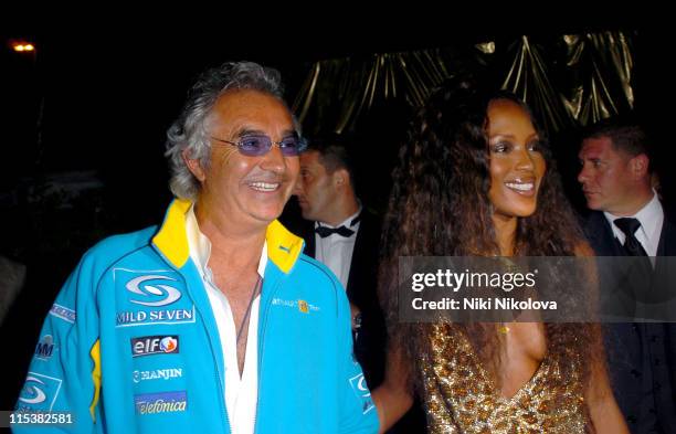 Flavio Briatore and Naomi Campbell during Naomi Campbell Birthday Party - Arrivals in Cannes, France.