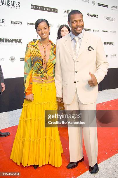 Chris Tucker and Wife Benisima during 2005 Cannes Film Festival - AmFar Party Arrivals in Cannes, France.