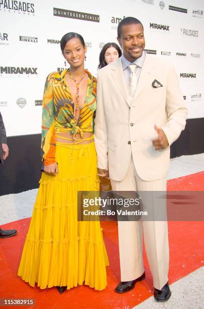 Chris Tucker and Wife Benisima during 2005 Cannes Film Festival - AmFar Party Arrivals in Cannes, France.