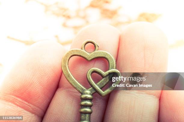 hand holding retro style metal keys as business concept - wooden legacy stock pictures, royalty-free photos & images