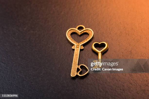 retro style metal keys as love concept - legacy do not correct stock-fotos und bilder