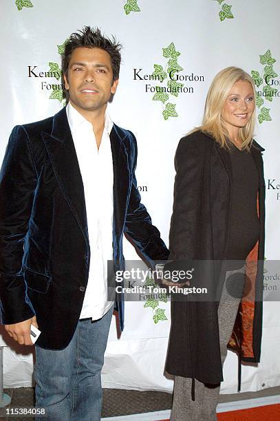 Kelly Ripa and Mark Consuelos during First Annual Kenny Gordon Foundation Benefit Screening of the Miramax Film "Confessions of a Dangerous Mind" in...