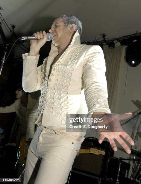 Casey Spooner of Fischerspooner during Fischerspooner in Concert at the Canal Room in New York City - May 26, 2005 at Canal Room in New York City,...