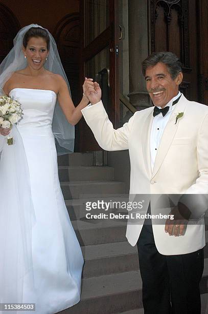 Erica Levy and Geraldo Rivera during Geraldo Rivera Weds Erica Levy in New York City on August 10, 2003 at Central Synagogue in New York City, New...