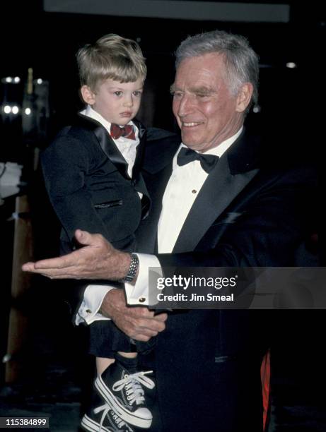 Charlton Heston and grandson Jack during 50th Anniversary Party For Charlton Heston and Lydia Heston at Hotel Nikko in Beverly Hills, California,...