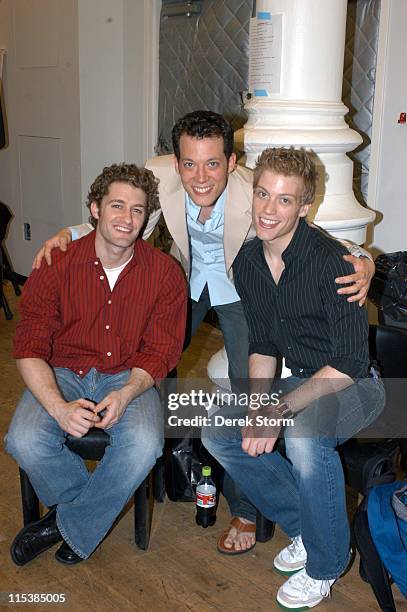 Matthew Morrison, John Tartaglia, & Barrett Foa during The Leading Men Concert at Joe's Pub to Benefit Broadway Cares - May 30, 2005 at Joe's Pub in...