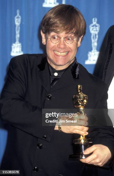 Elton John during The 67th Annual Academy Awards - Press Room at Shrine Auditorium in Los Angeles, California, United States.