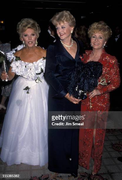 Debbie Reynolds, Angela Lansbury, and Ruta Lee during 37th Annual "Thalians" Ball at Century Plaza Hotel in Century City, California, United States.