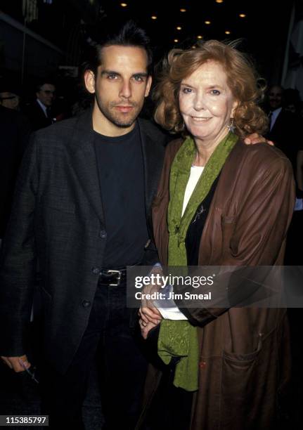 Ben Stiller And Mother Anne Meara during "Passion" New York Broadway Opening Night - May 9, 1994 at Plymouth Theater in New York City, New York,...