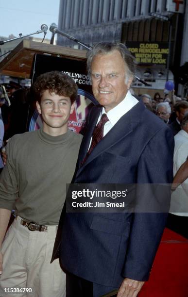 Kirk Cameron and Billy Graham during Billy Graham Honored with a Star on the Hollywood Walk of Fame at 6901 Hollywood Blvd. In Hollywood, California,...