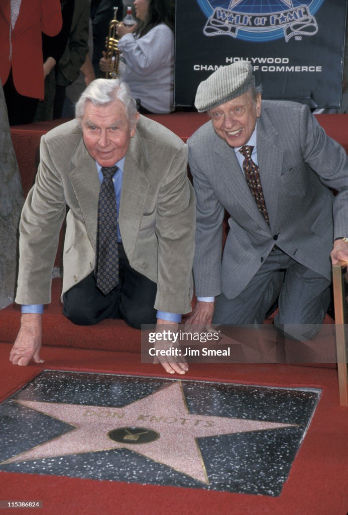 Don Knotts Honored with a Star on the Hollywood Walk of Fame