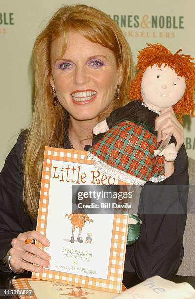 Sarah Ferguson during Sarah Ferguson Promotes Her New Book "Little Red" at Barnes and Noble in New York, NY, United States.