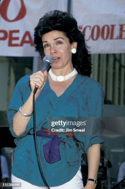Annette Funicello during 1st Annual Yago Beach Party & Promotion of "Back To The Beach" at World Trade Center in New York City, New York, United...