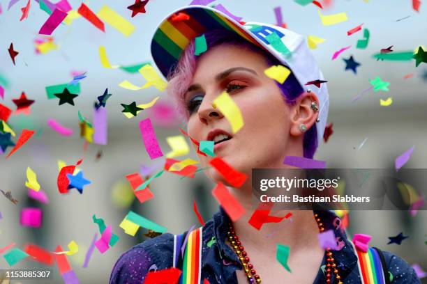 annual philly pride parade - pride parade in philadelphia stock pictures, royalty-free photos & images