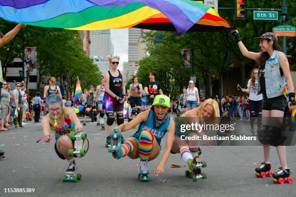 annual philly pride parade - pride parade in philadelphia stock pictures, royalty-free photos & images