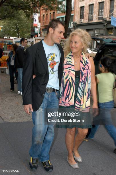 Keith Collins and Sally Kirkland during Sally Kirkland and Keith Collins Sighting in SoHo, New York City - September 25, 2005 at SoHo, New York City...