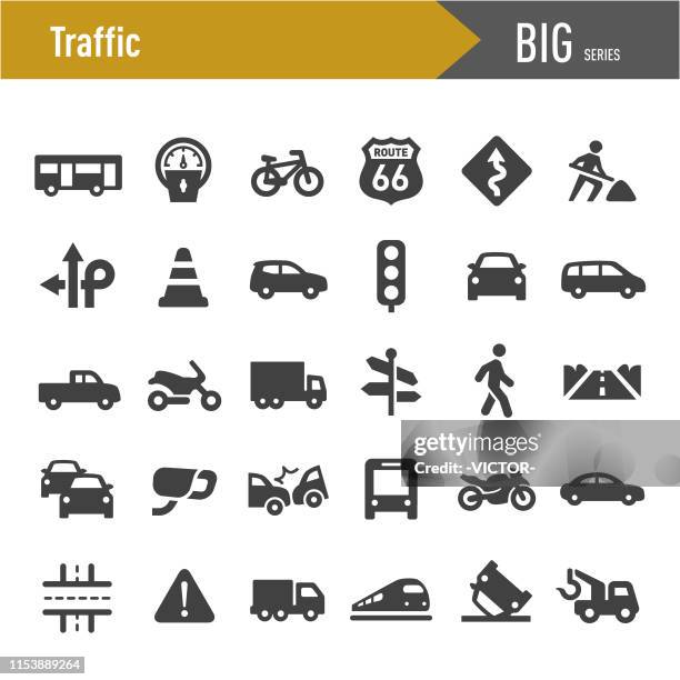 traffic icons - big series - part of a series stock illustrations