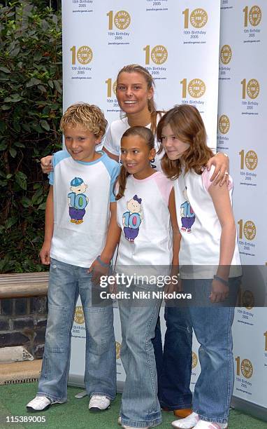 Coleen McLoughlin with Luke Tylor, Sophie Olson and Megan Craddock