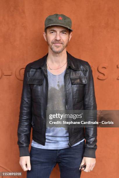 Singer Calogero attends the 2019 French Tennis Open - Day Eleven at Roland Garros on June 05, 2019 in Paris, France.