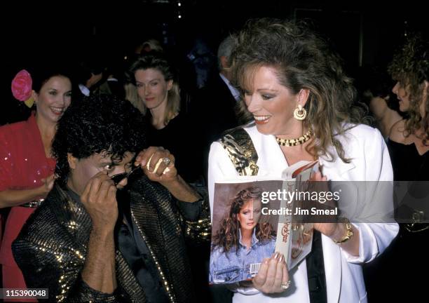 Little Richard and Jackie Collins during Jackie Collins Book Party at Tramps in New York City, NY, United States.