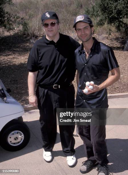 Meat Loaf and Dweezil Zappa during Casey Lee Ball Classic Charity Golf Tournament at Lake Sherwood Country Club in Westwood, California, United...