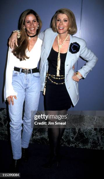 Melissa Rivers and Joan Rivers during NAPTE Convention - January 27, 1993 at Moscone Convention Center in San Francisco, California, United States.