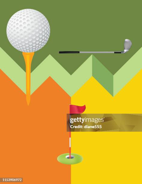 modern golf background with copy space - golf flyer stock illustrations