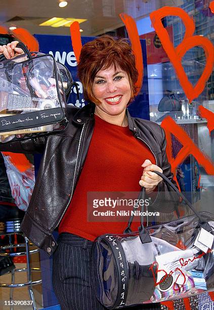 Ruby Wax during Ruby Wax Launches "The Ultimate Bag Woman" Line - October 22, 2005 at Boots at High Street Kensington in London, Great Britain.