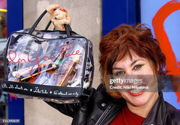 Ruby Wax during Ruby Wax Launches "The Ultimate Bag Woman" Line - October 22, 2005 at Boots at High Street Kensington in London, Great Britain.