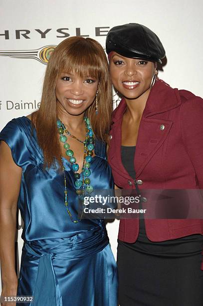 Elise Neal and Taraji P. Henson during Director John Singleton to Receive the 2005 DaimlerChrysler "Behind The Lens" Award at Beverly Hills Hotel in...