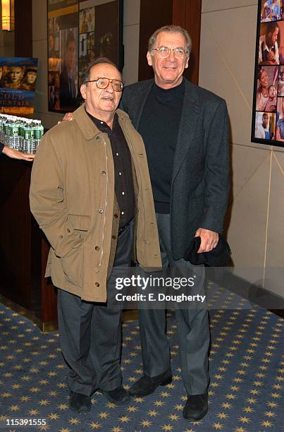 Sidney Lumet and Sydney Pollack during Sydney Pollack Hosts a Private Screening of "Cold Mountain" in New York at MGM Room in New York City, New...