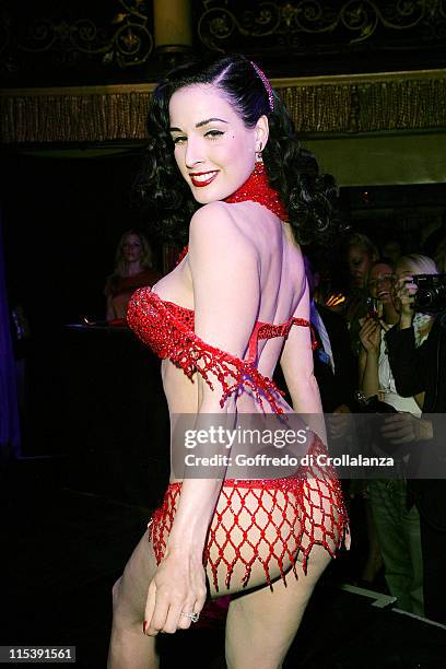 Dita Von Teese during Cafe de Paris 80th Birthday with Dita Von Teese at Cafe de Paris in London, United Kingdom.