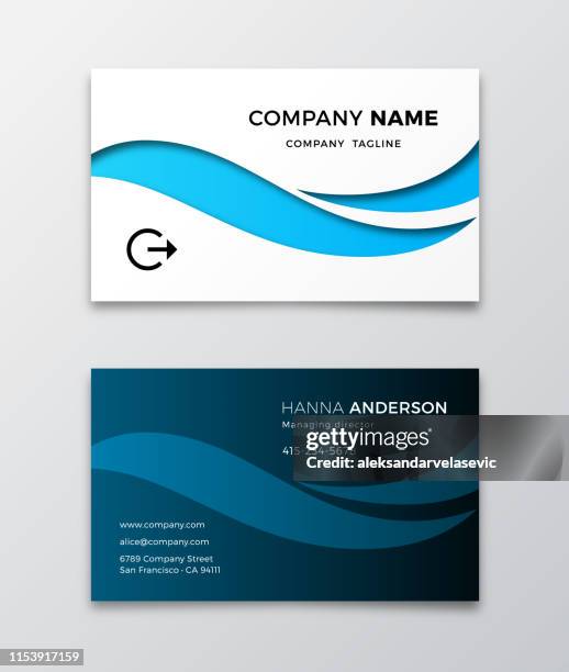 visitenkarten-design-vorlage - visitenkarte stock-grafiken, -clipart, -cartoons und -symbole