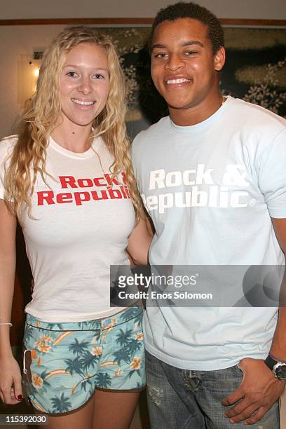 Tiffany Michael and Robert Richard during Rock & Republic Latin Grammy Gifting Suite - Day 1 - 1 November, 2005 at Le Meridien Hotel in Beverly...