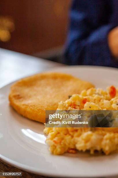 fried cheese with potatoe salad - prague food photos et images de collection