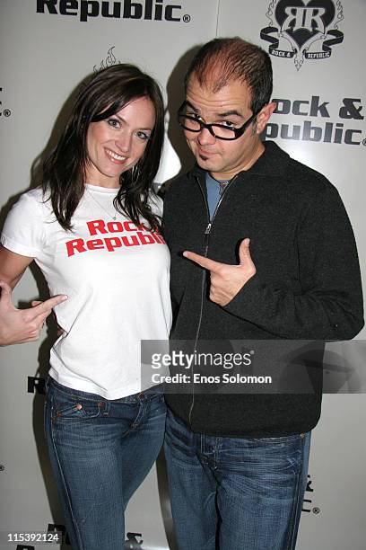 Aleks Syntek and Katherine Randolph during Rock & Republic Latin Grammy Gifting Suite - Day 2 - November 2, 2005 at Le Meridien Hotel, Beverly Hills...
