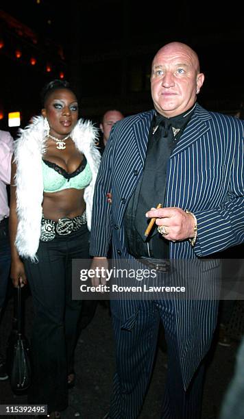 Dave Courtney and Guest during "Television X" - 10th Anniversary Party at Capisce in London, Great Britain.