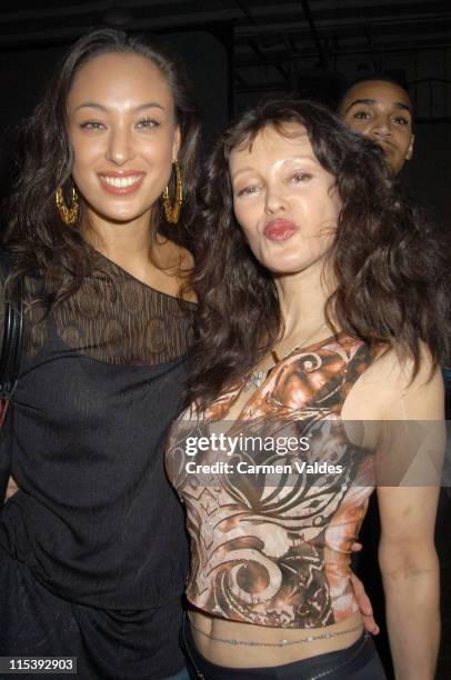 Jaid Barrymore and Guest during Anand Jon Fashion Show - Front Row and Backstage in New York City, New York, United States.