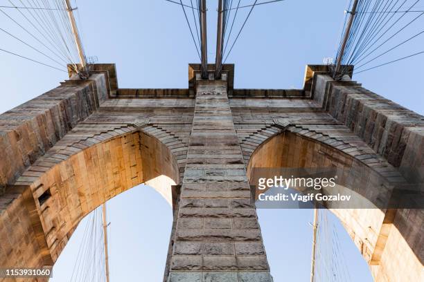 brooklyn bridge, new york city - brooklyn bridge photos et images de collection