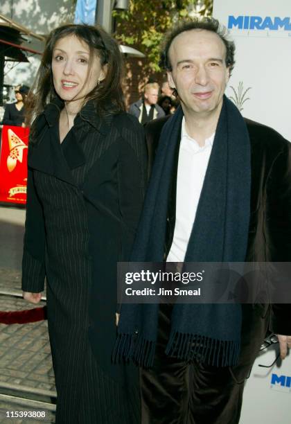 Nicoletta Braschi and Roberto Benigni during "Pinocchio" - Los Angeles Premiere at Pacific's The Grove in Los Angeles, California, United States.