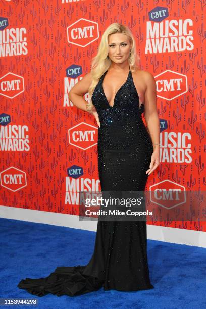 Brooke Hogan attends the 2019 CMT Music Awards at Bridgestone Arena on June 05, 2019 in Nashville, Tennessee.