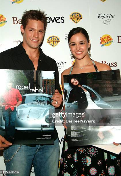 Justin Bruening and Melissa Gallo during "New York Moves" Magazine Hosts Party for James Dean's Classic Film "East of Eden" at AER Lounge in New York...