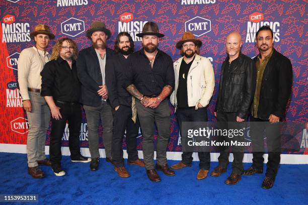 Zac Brown Band attends the 2019 CMT Music Awards at Bridgestone Arena on June 05, 2019 in Nashville, Tennessee.