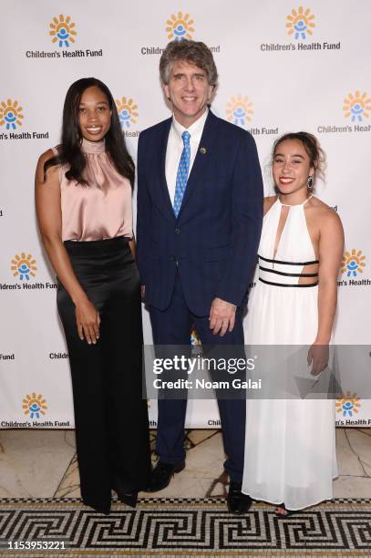 Allyson Felix, Dennis Walto and Katelyn Ohashi attend the Children's Health Fund Annual Benefit 2019 on June 05, 2019 in New York City.