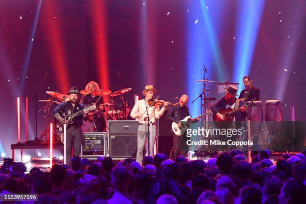 Zac Brown Band performs at the 2019 CMT Music Awards at Bridgestone Arena on June 05, 2019 in Nashville, Tennessee.
