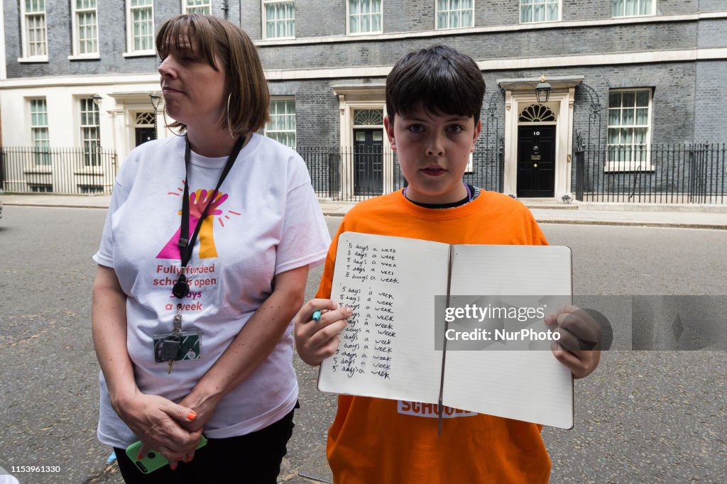 Protest Against School Funding Cuts In London