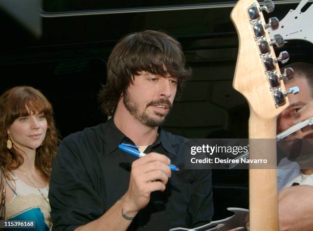 Dave Grohl of The Foo Fighters during The Foo Fighters Visit "The Late Show With David Letterman" - June 13, 2005 at Ed Sullivan Theatre in New York...