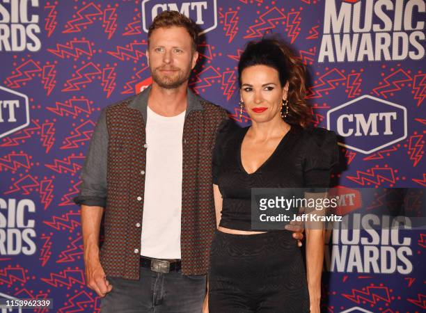 Dierks Bentley and Cassidy Black attend the 2019 CMT Music Awards at Bridgestone Arena on June 05, 2019 in Nashville, Tennessee.