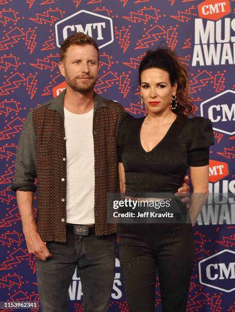 Dierks Bentley and Cassidy Black attend the 2019 CMT Music Awards at Bridgestone Arena on June 05, 2019 in Nashville, Tennessee.