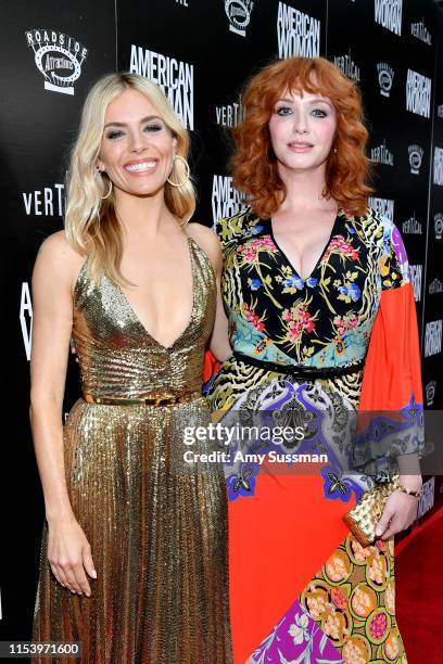 Sienna Miller and Christina Hendricks attend the Premiere of Roadside Attraction's 'American Woman' at ArcLight Hollywood on June 05, 2019 in...